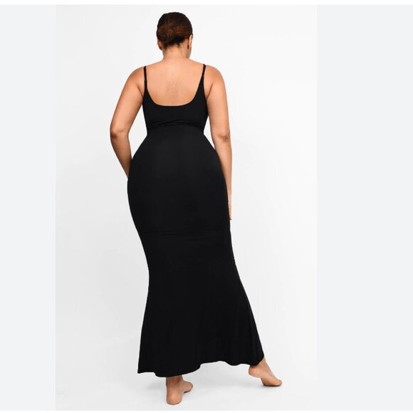 NWT SHAPELLX BLACK BUILT IN 360° LONG SLIP SHAPING MAXI DRESS - XXL - Picture 2 of 9